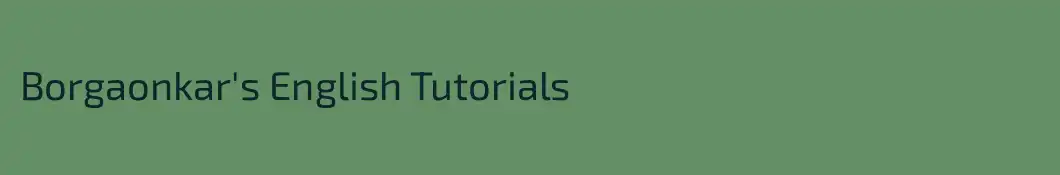 Borgaonkar's English Tutorials